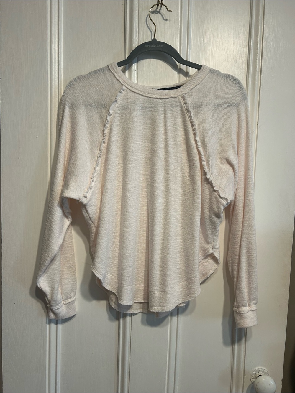 Pilcro Cream Lightweight Raglan Sweatshirt